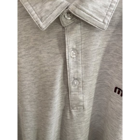 Travis Mathew Casual Gray Short Sleeve Polo Shirt Men's Size M - Picture 3 of 8